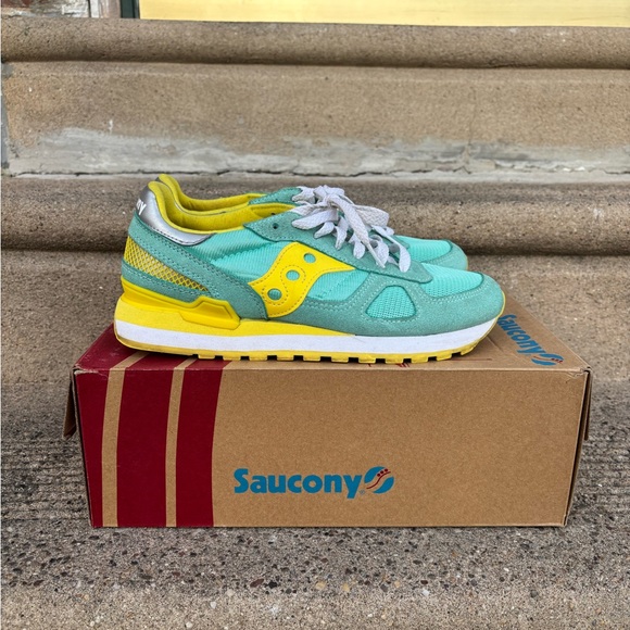 Saucony Shoes - Saucony 'Shadow' Sneakers Green Women Size 8.5